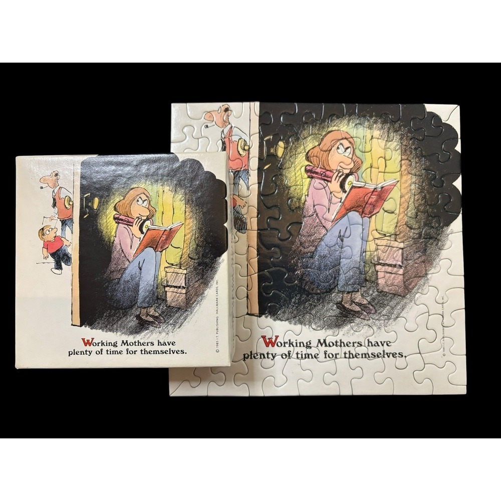 1985 Vintage Springbok Mini Jigsaw Puzzle 'Working Mothers' 7x7